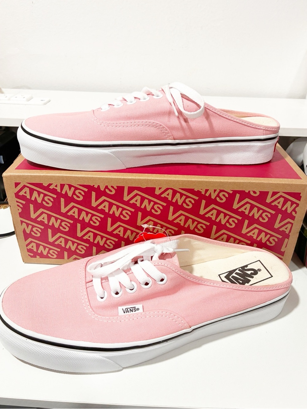 Vans Classic Authentic Mule Skate Shoes Sneakers Powder Pink Size 10.5 NEW